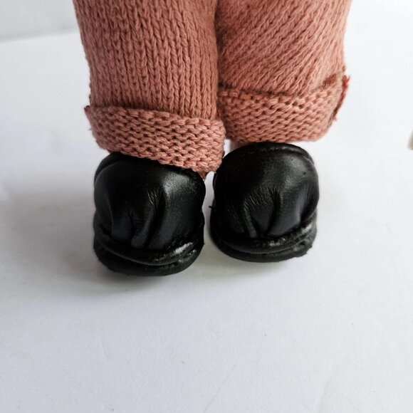 Vintage Cloth Cottagecore Santa Doll Ornament 6.5" Scandinavian Style Holiday - Picture 9 of 9